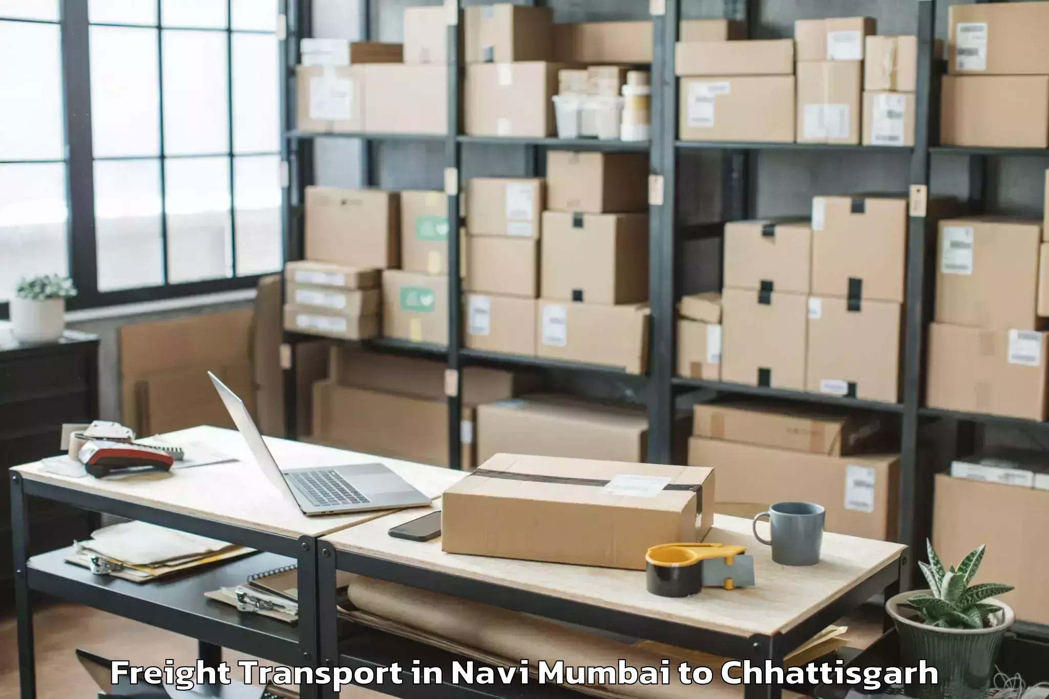 Quality Navi Mumbai to Bhairamgarh Freight Transport